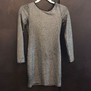 Black and gold form-fitting dress!